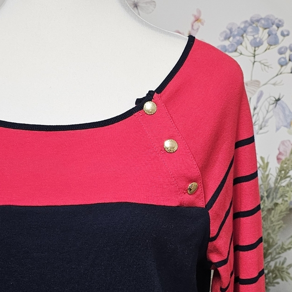 RALPH LAUREN | 100% COTTON QUARTER SLEEVE TOP - Picture 6 of 12